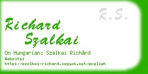 richard szalkai business card