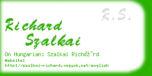 richard szalkai business card